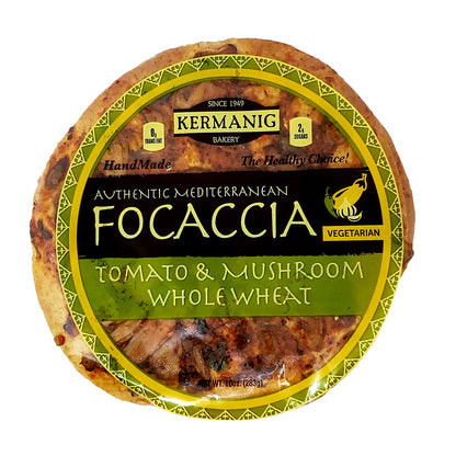 Whole Wheat Tomato & Mushroom Focaccia