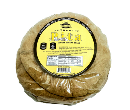9" Large Whole Wheat Pita Bread (6 Pieces)